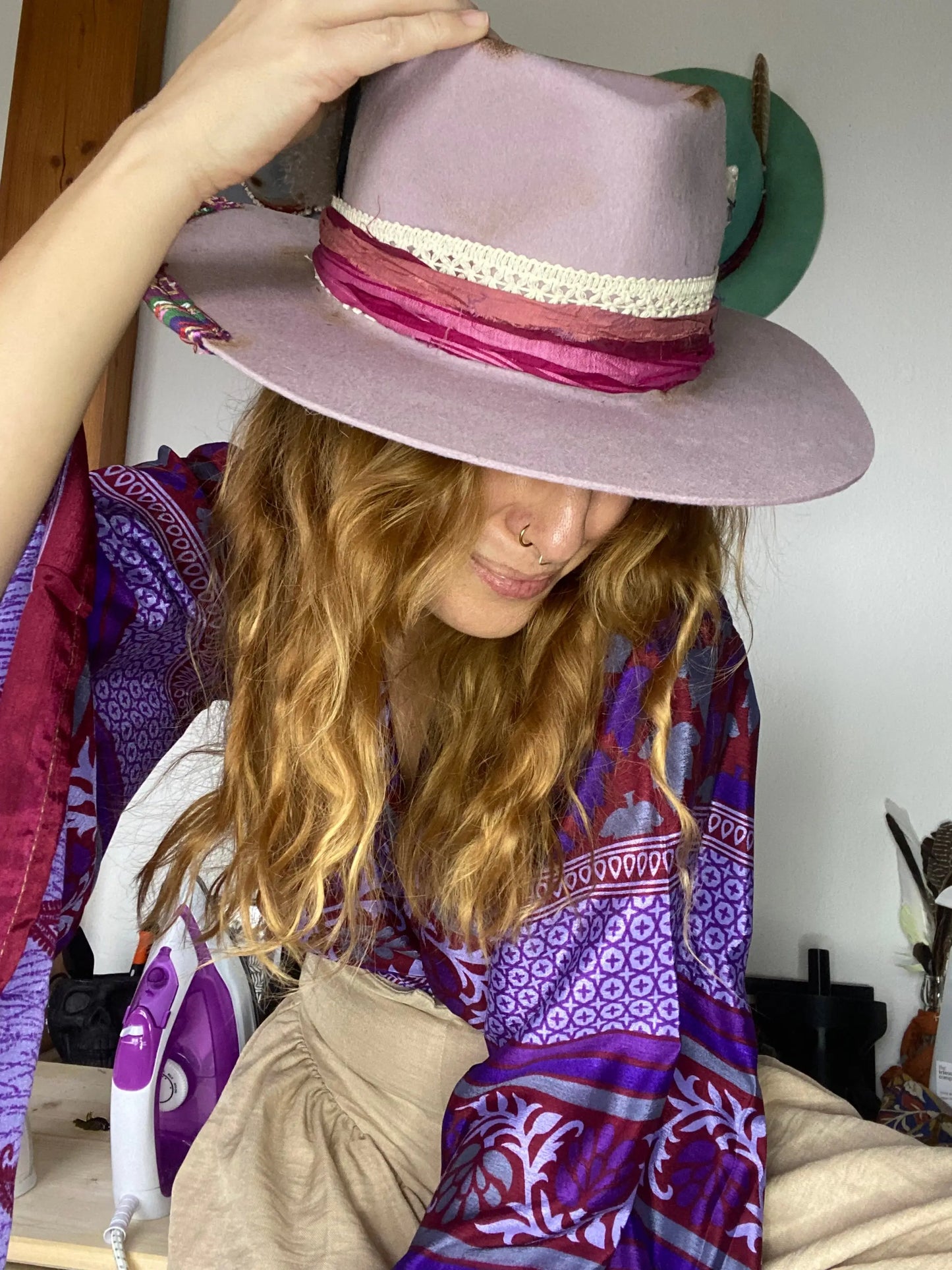 Fedora Hut für starke Frauen - Violet Wild at Noon Boho Hut