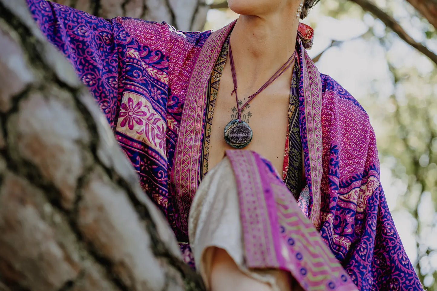 Seiden Kimono Wild at Noon