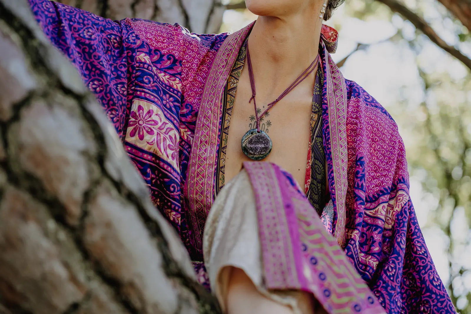 Seiden Kimono Wild at Noon