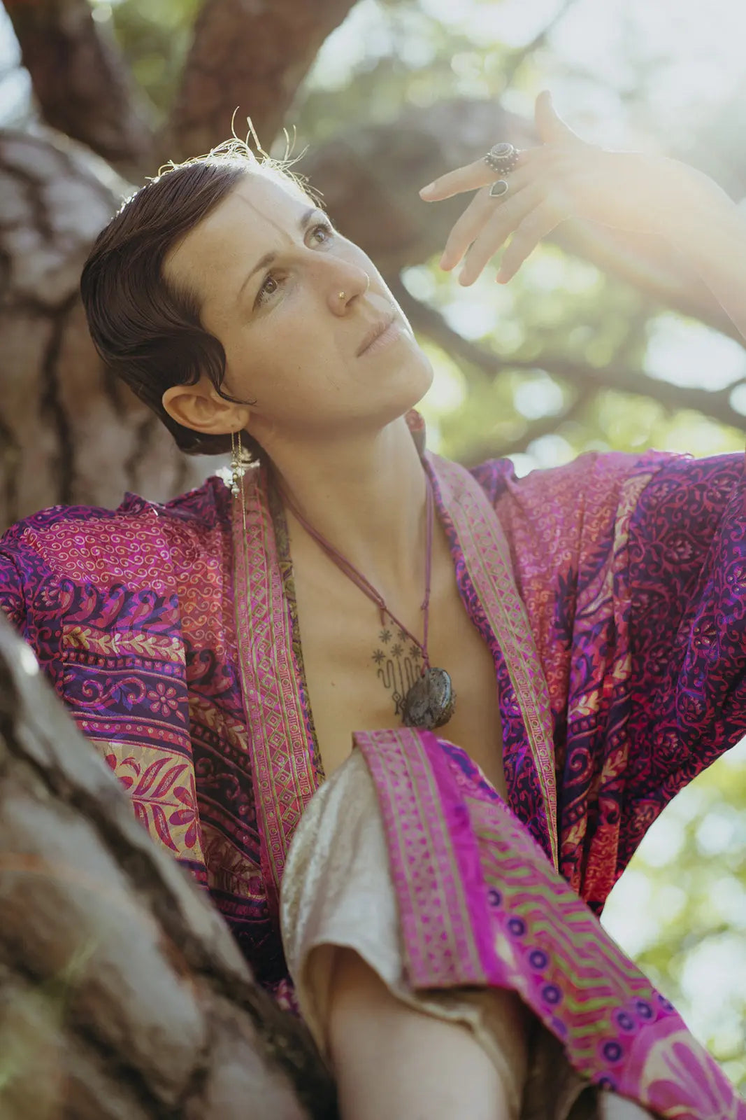 Seiden Kimono Wild at Noon