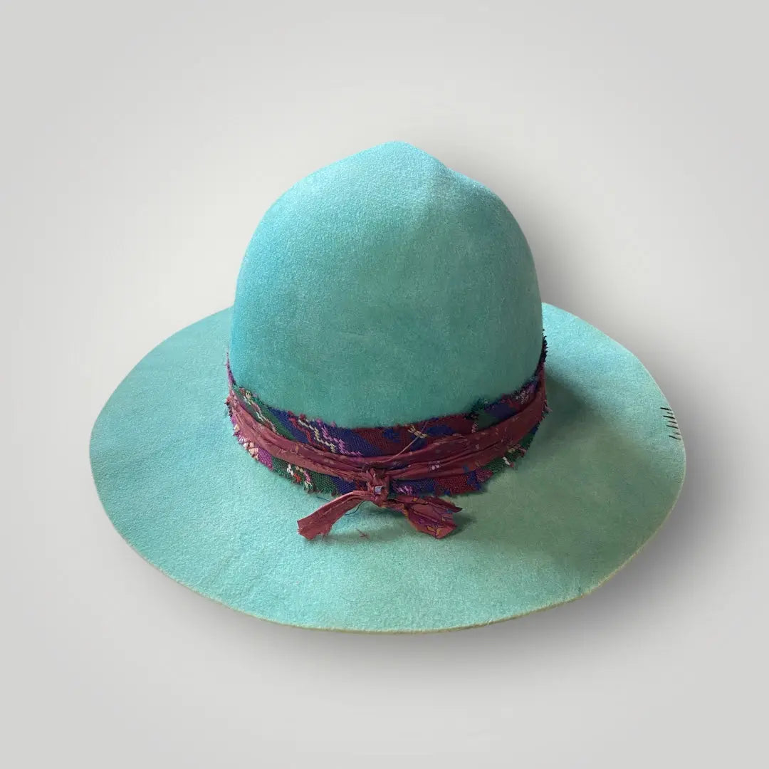 Boho Hut - Fedora Hut "Azul" dein handgemachter Festivalbegleiter Wild at Noon